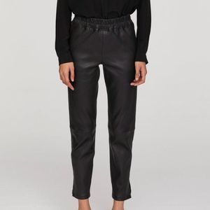 JARDIN - Leather stretch trousers